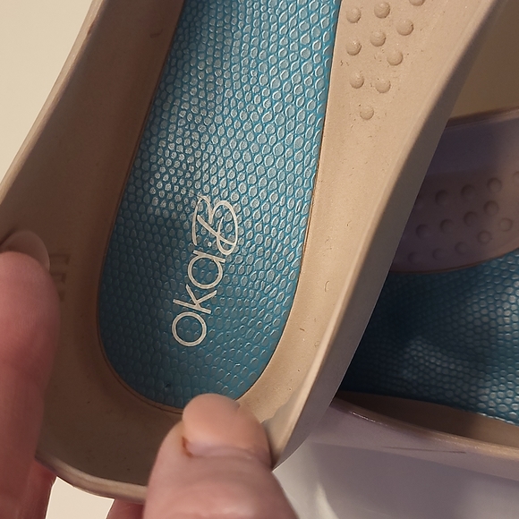 OKAB Izzie Matte Ballet Flats With Oval Stone Shoe Size 9 - Picture 8 of 12